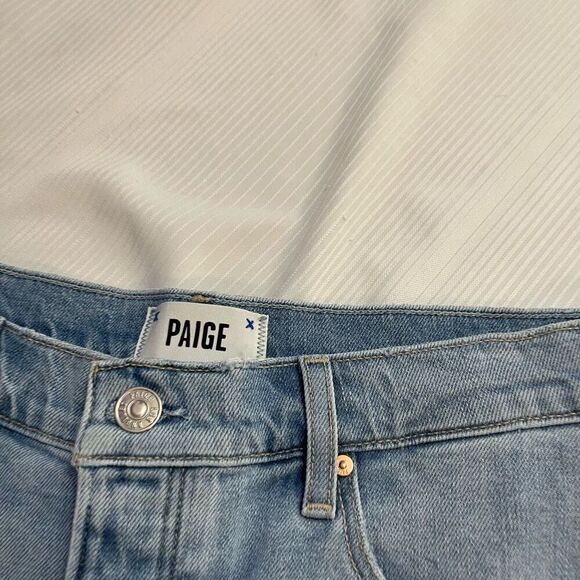 Paige Asher Rolled Cut Off Denim Shorts Size 29 - Picture 11 of 13